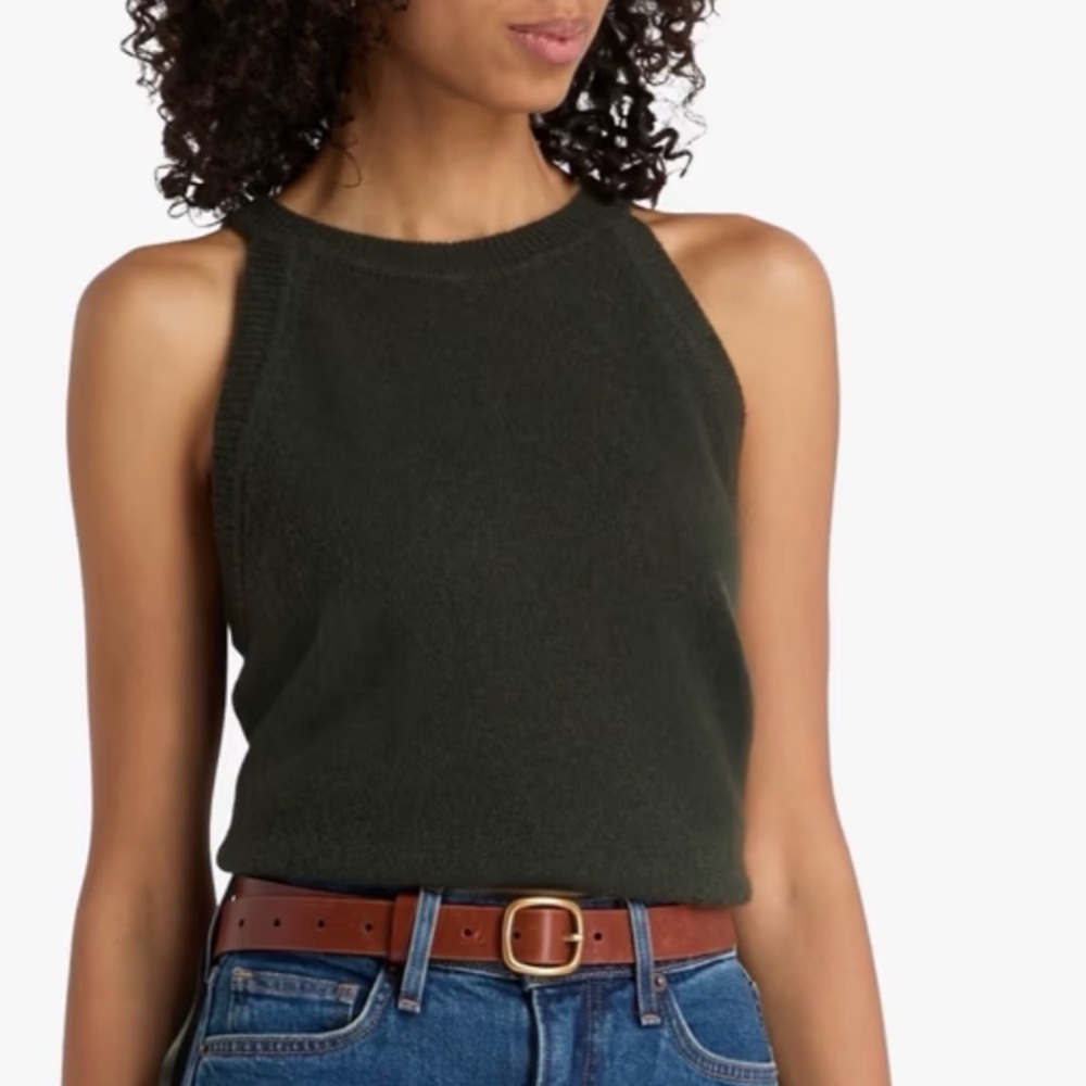 Veronica Beard Myrick Cashmere Top - Dark Green